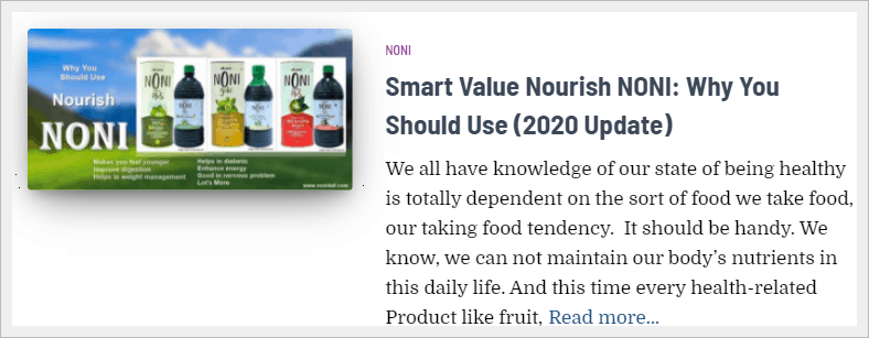 smart value noni juice