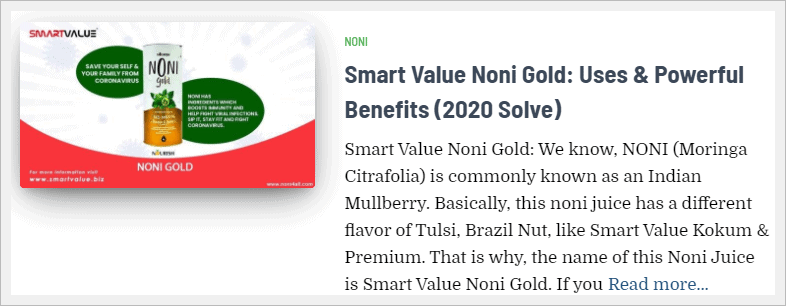 smart value noni gold