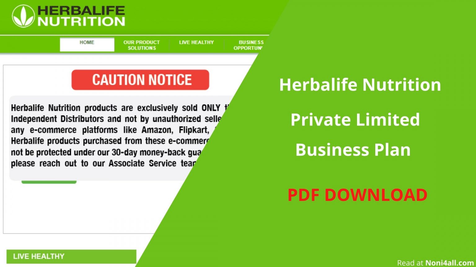 herbalife products business plan