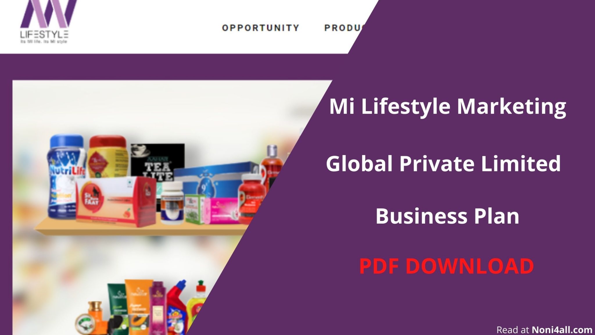 mi lifestyle plan presentation pdf download