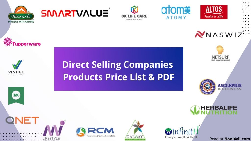 Direct Selling Company Products Price List