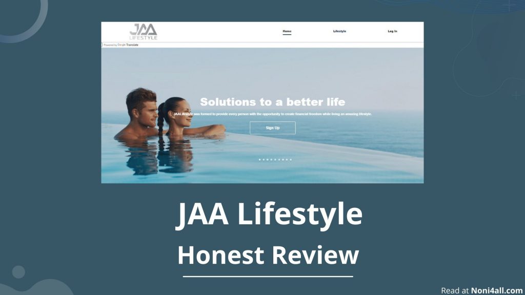 Jaa Lifestyle Company website homepage image